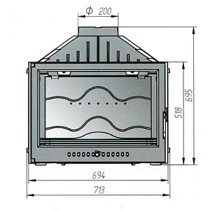 КАМИННАЯ ТОПКА 710 CURVO (FERLUX)